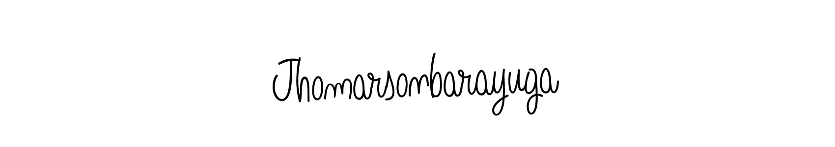 Design your own signature with our free online signature maker. With this signature software, you can create a handwritten (Angelique-Rose-font-FFP) signature for name Jhomarsonbarayuga. Jhomarsonbarayuga signature style 5 images and pictures png