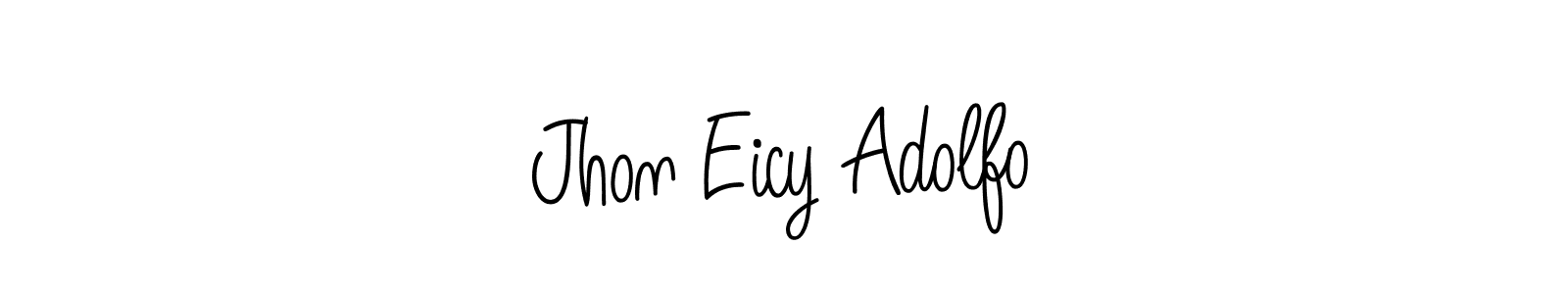 Use a signature maker to create a handwritten signature online. With this signature software, you can design (Angelique-Rose-font-FFP) your own signature for name Jhon Eicy Adolfo. Jhon Eicy Adolfo signature style 5 images and pictures png