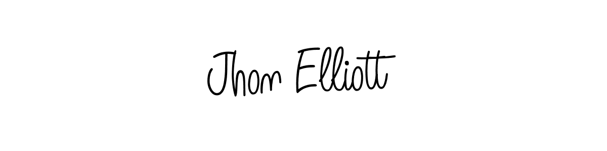 Make a beautiful signature design for name Jhon Elliott. With this signature (Angelique-Rose-font-FFP) style, you can create a handwritten signature for free. Jhon Elliott signature style 5 images and pictures png