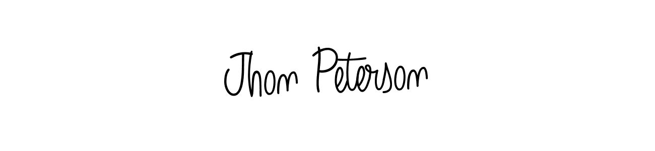 How to make Jhon Peterson name signature. Use Angelique-Rose-font-FFP style for creating short signs online. This is the latest handwritten sign. Jhon Peterson signature style 5 images and pictures png