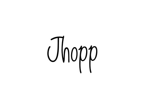 Make a beautiful signature design for name Jhopp. With this signature (Angelique-Rose-font-FFP) style, you can create a handwritten signature for free. Jhopp signature style 5 images and pictures png