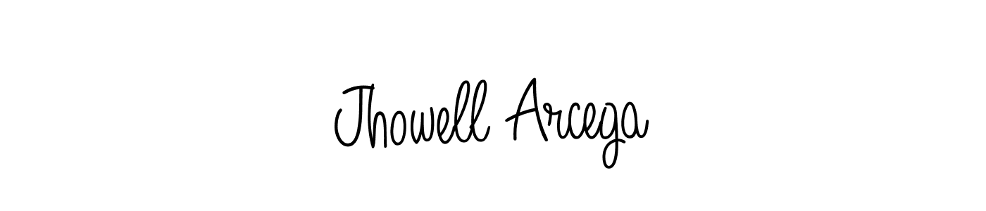 The best way (Angelique-Rose-font-FFP) to make a short signature is to pick only two or three words in your name. The name Jhowell Arcega include a total of six letters. For converting this name. Jhowell Arcega signature style 5 images and pictures png