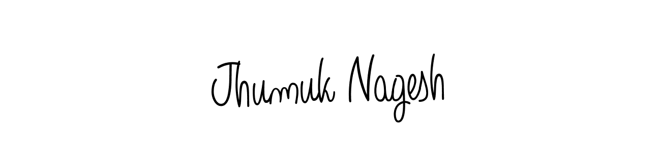 Jhumuk Nagesh stylish signature style. Best Handwritten Sign (Angelique-Rose-font-FFP) for my name. Handwritten Signature Collection Ideas for my name Jhumuk Nagesh. Jhumuk Nagesh signature style 5 images and pictures png