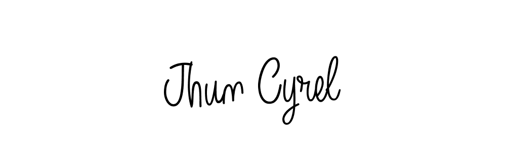 Make a beautiful signature design for name Jhun Cyrel. With this signature (Angelique-Rose-font-FFP) style, you can create a handwritten signature for free. Jhun Cyrel signature style 5 images and pictures png