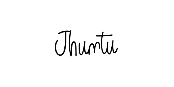 You should practise on your own different ways (Angelique-Rose-font-FFP) to write your name (Jhuntu) in signature. don't let someone else do it for you. Jhuntu signature style 5 images and pictures png