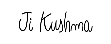 An effortless, minimalist signature concept for Ji Kushma using Angelique-Rose-font-FFP design. Clean lines that look great on any document. Ji Kushma signature style 5 images and pictures png