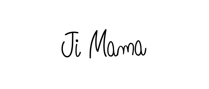 You should practise on your own different ways (Angelique-Rose-font-FFP) to write your name (Ji Mama) in signature. don't let someone else do it for you. Ji Mama signature style 5 images and pictures png