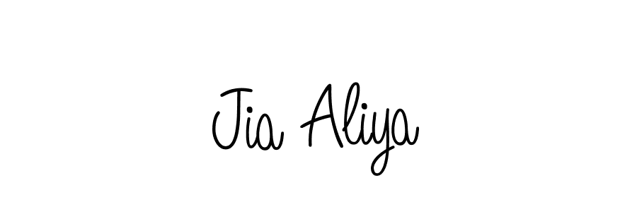 Make a beautiful signature design for name Jia Aliya. With this signature (Angelique-Rose-font-FFP) style, you can create a handwritten signature for free. Jia Aliya signature style 5 images and pictures png