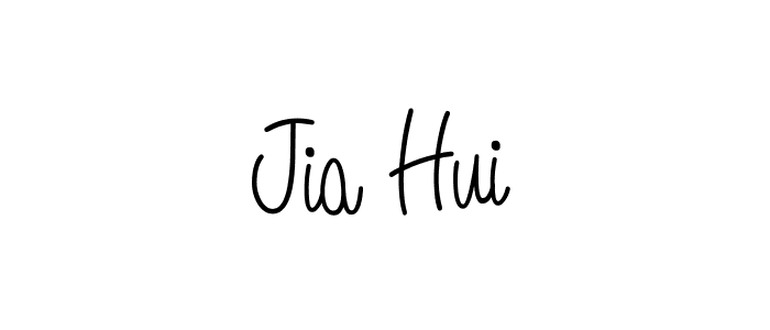 How to make Jia Hui name signature. Use Angelique-Rose-font-FFP style for creating short signs online. This is the latest handwritten sign. Jia Hui signature style 5 images and pictures png