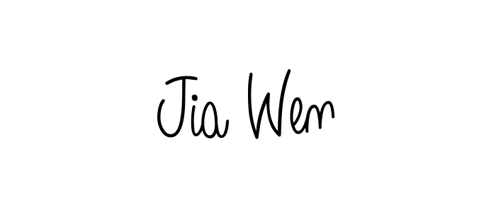 Jia Wen stylish signature style. Best Handwritten Sign (Angelique-Rose-font-FFP) for my name. Handwritten Signature Collection Ideas for my name Jia Wen. Jia Wen signature style 5 images and pictures png