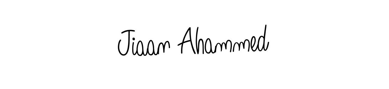 You should practise on your own different ways (Angelique-Rose-font-FFP) to write your name (Jiaan Ahammed) in signature. don't let someone else do it for you. Jiaan Ahammed signature style 5 images and pictures png