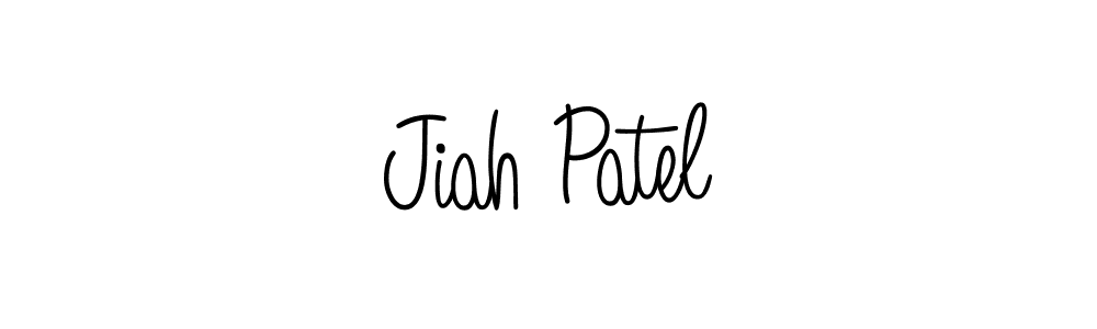 How to make Jiah Patel name signature. Use Angelique-Rose-font-FFP style for creating short signs online. This is the latest handwritten sign. Jiah Patel signature style 5 images and pictures png