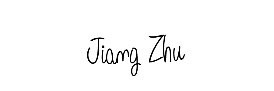 You should practise on your own different ways (Angelique-Rose-font-FFP) to write your name (Jiang Zhu) in signature. don't let someone else do it for you. Jiang Zhu signature style 5 images and pictures png