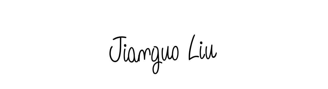 Jianguo Liu stylish signature style. Best Handwritten Sign (Angelique-Rose-font-FFP) for my name. Handwritten Signature Collection Ideas for my name Jianguo Liu. Jianguo Liu signature style 5 images and pictures png