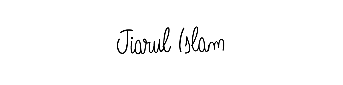 You should practise on your own different ways (Angelique-Rose-font-FFP) to write your name (Jiarul Islam) in signature. don't let someone else do it for you. Jiarul Islam signature style 5 images and pictures png