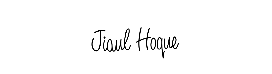 Design your own signature with our free online signature maker. With this signature software, you can create a handwritten (Angelique-Rose-font-FFP) signature for name Jiaul Hoque. Jiaul Hoque signature style 5 images and pictures png