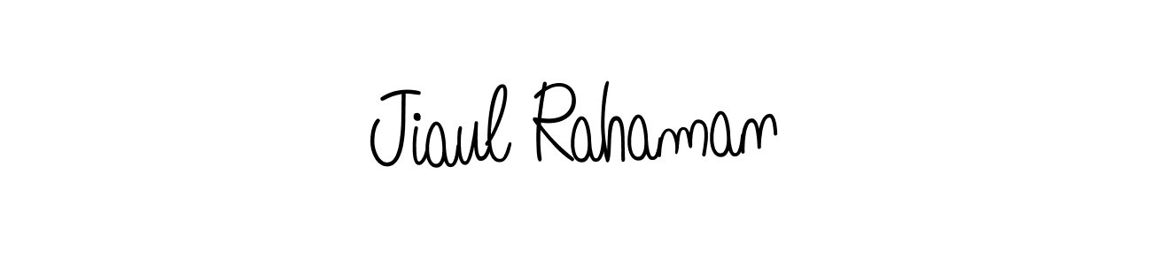 You should practise on your own different ways (Angelique-Rose-font-FFP) to write your name (Jiaul Rahaman) in signature. don't let someone else do it for you. Jiaul Rahaman signature style 5 images and pictures png