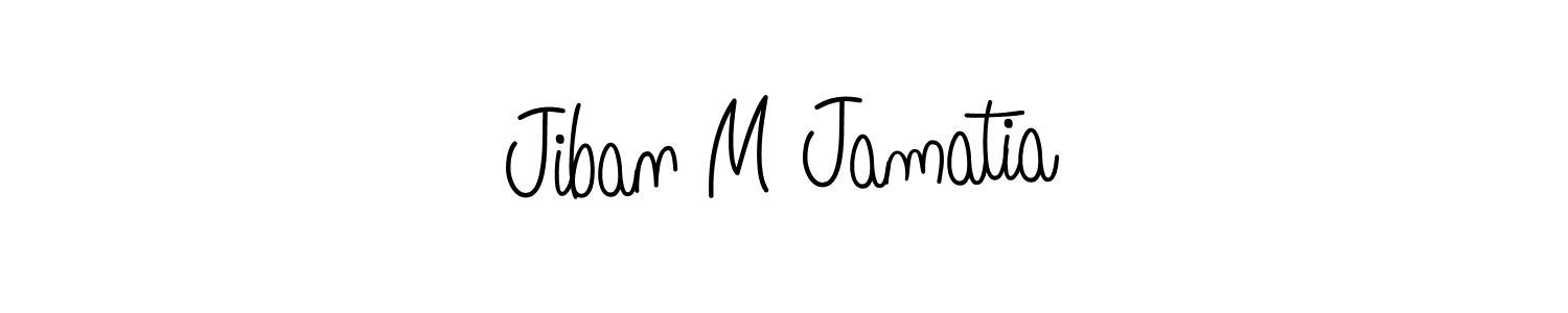Also You can easily find your signature by using the search form. We will create Jiban M Jamatia name handwritten signature images for you free of cost using Angelique-Rose-font-FFP sign style. Jiban M Jamatia signature style 5 images and pictures png