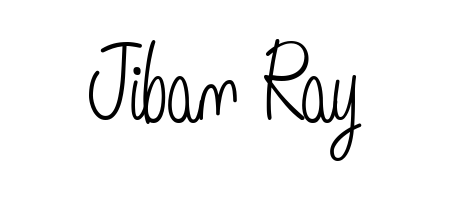 You should practise on your own different ways (Angelique-Rose-font-FFP) to write your name (Jiban Ray) in signature. Don't let someone else do it for you. Jiban Ray signature style 5 images and pictures png