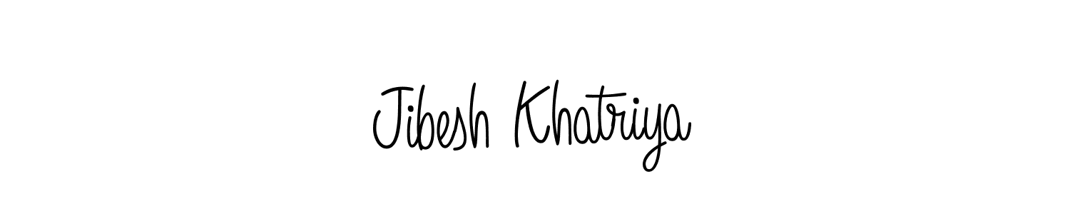 How to make Jibesh Khatriya name signature. Use Angelique-Rose-font-FFP style for creating short signs online. This is the latest handwritten sign. Jibesh Khatriya signature style 5 images and pictures png