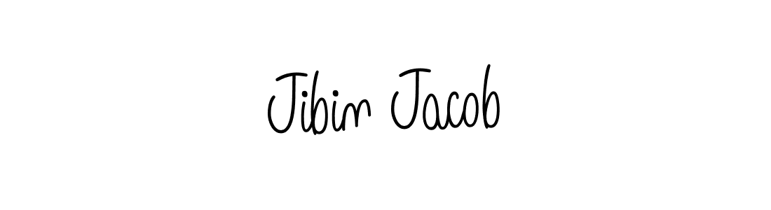 How to make Jibin Jacob name signature. Use Angelique-Rose-font-FFP style for creating short signs online. This is the latest handwritten sign. Jibin Jacob signature style 5 images and pictures png