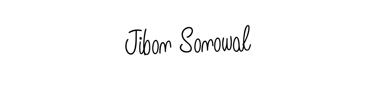 Jibon Sonowal stylish signature style. Best Handwritten Sign (Angelique-Rose-font-FFP) for my name. Handwritten Signature Collection Ideas for my name Jibon Sonowal. Jibon Sonowal signature style 5 images and pictures png