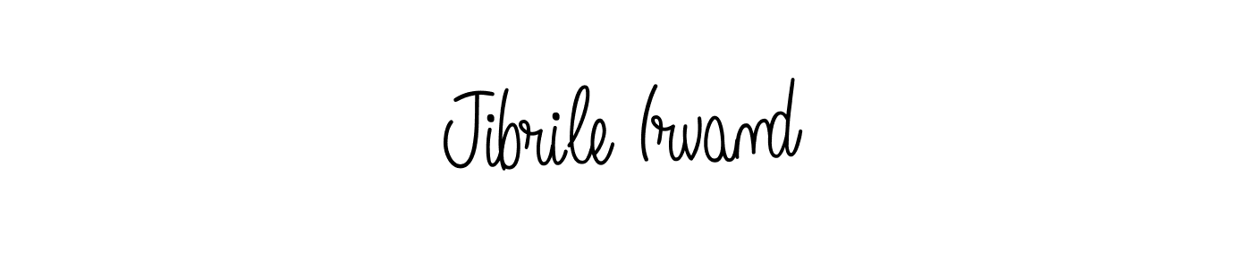 Use a signature maker to create a handwritten signature online. With this signature software, you can design (Angelique-Rose-font-FFP) your own signature for name Jibrile Irvand. Jibrile Irvand signature style 5 images and pictures png