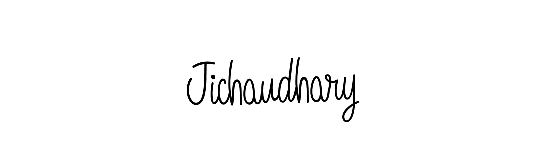 You should practise on your own different ways (Angelique-Rose-font-FFP) to write your name (Jichaudhary) in signature. don't let someone else do it for you. Jichaudhary signature style 5 images and pictures png