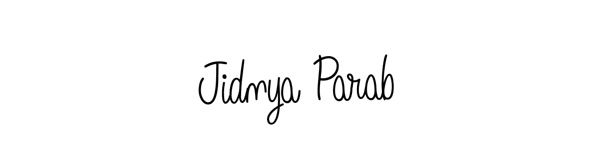 Use a signature maker to create a handwritten signature online. With this signature software, you can design (Angelique-Rose-font-FFP) your own signature for name Jidnya Parab. Jidnya Parab signature style 5 images and pictures png