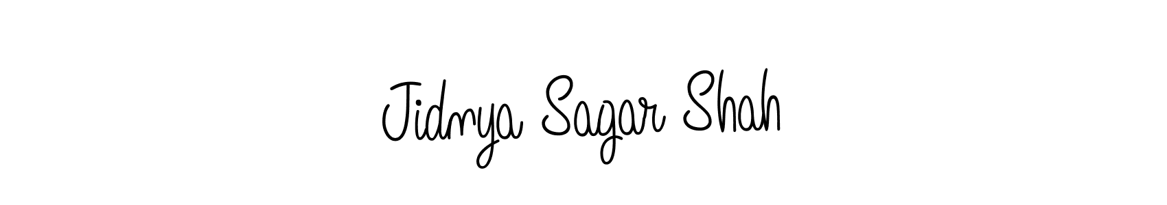 Make a beautiful signature design for name Jidnya Sagar Shah. With this signature (Angelique-Rose-font-FFP) style, you can create a handwritten signature for free. Jidnya Sagar Shah signature style 5 images and pictures png