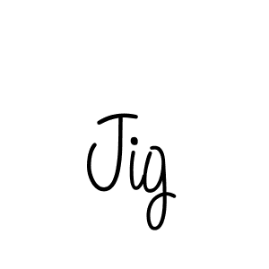 Make a beautiful signature design for name Jig. With this signature (Angelique-Rose-font-FFP) style, you can create a handwritten signature for free. Jig signature style 5 images and pictures png