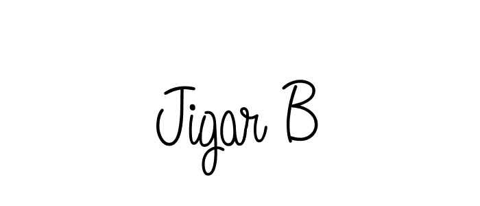 How to Draw Jigar B signature style? Angelique-Rose-font-FFP is a latest design signature styles for name Jigar B. Jigar B signature style 5 images and pictures png