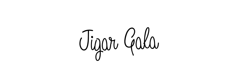 Jigar Gala stylish signature style. Best Handwritten Sign (Angelique-Rose-font-FFP) for my name. Handwritten Signature Collection Ideas for my name Jigar Gala. Jigar Gala signature style 5 images and pictures png