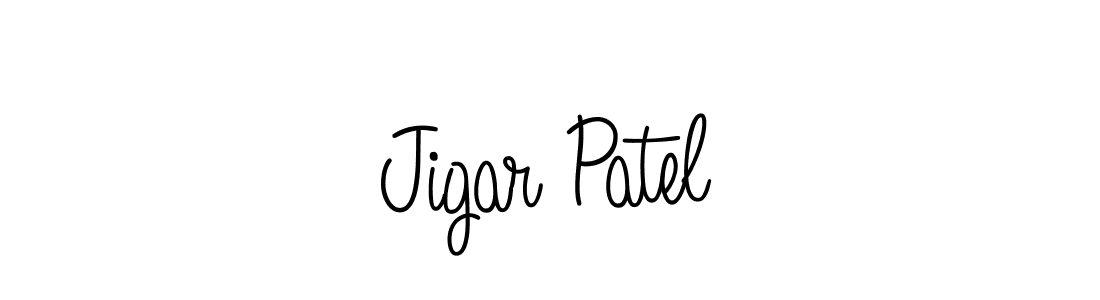 Create a beautiful signature design for name Jigar Patel. With this signature (Angelique-Rose-font-FFP) fonts, you can make a handwritten signature for free. Jigar Patel signature style 5 images and pictures png