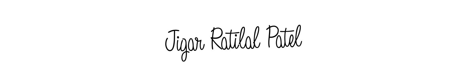 Create a beautiful signature design for name Jigar Ratilal Patel. With this signature (Angelique-Rose-font-FFP) fonts, you can make a handwritten signature for free. Jigar Ratilal Patel signature style 5 images and pictures png