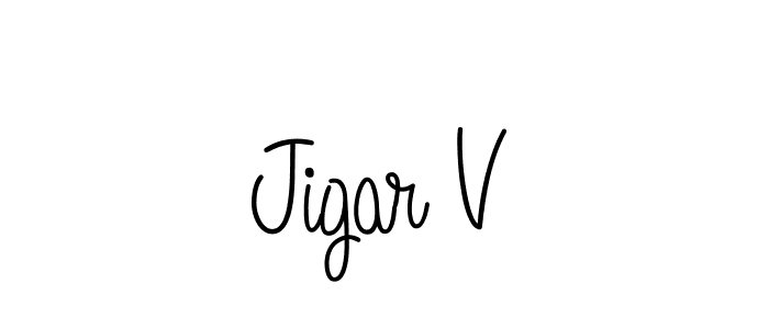 It looks lik you need a new signature style for name Jigar V. Design unique handwritten (Angelique-Rose-font-FFP) signature with our free signature maker in just a few clicks. Jigar V signature style 5 images and pictures png