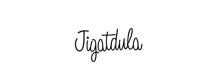 Create a beautiful signature design for name Jigatdula. With this signature (Angelique-Rose-font-FFP) fonts, you can make a handwritten signature for free. Jigatdula signature style 5 images and pictures png