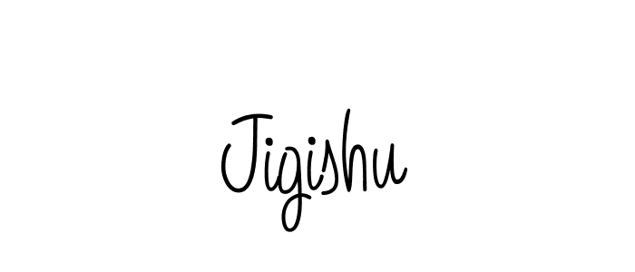 Create a beautiful signature design for name Jigishu. With this signature (Angelique-Rose-font-FFP) fonts, you can make a handwritten signature for free. Jigishu signature style 5 images and pictures png