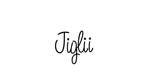 How to make Jiglii name signature. Use Angelique-Rose-font-FFP style for creating short signs online. This is the latest handwritten sign. Jiglii signature style 5 images and pictures png