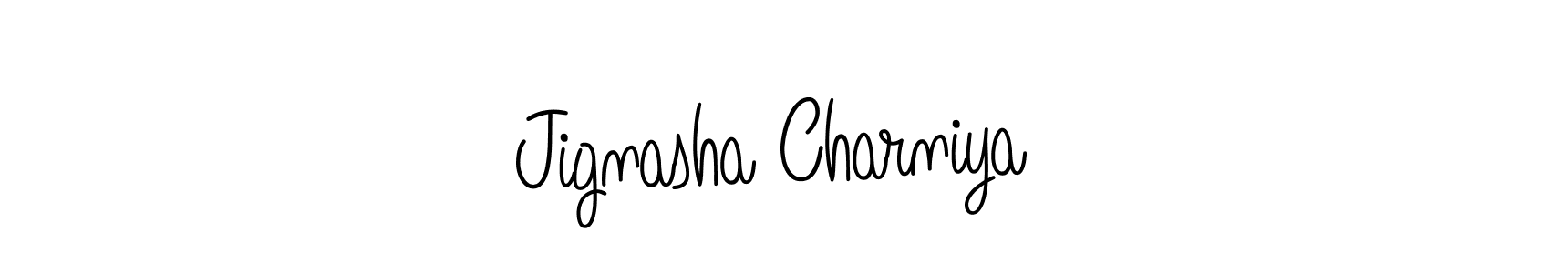 How to Draw Jignasha Charniya signature style? Angelique-Rose-font-FFP is a latest design signature styles for name Jignasha Charniya. Jignasha Charniya signature style 5 images and pictures png