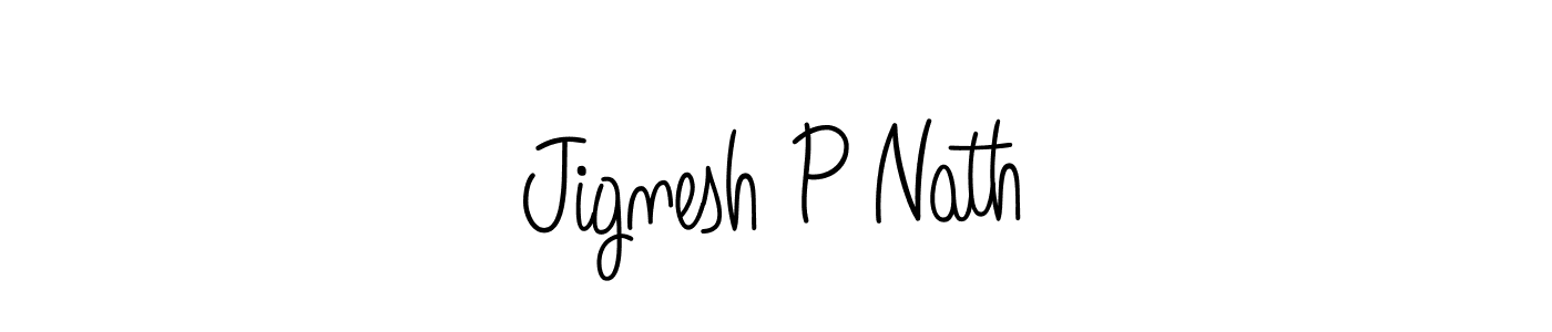 Create a beautiful signature design for name Jignesh P Nath. With this signature (Angelique-Rose-font-FFP) fonts, you can make a handwritten signature for free. Jignesh P Nath signature style 5 images and pictures png