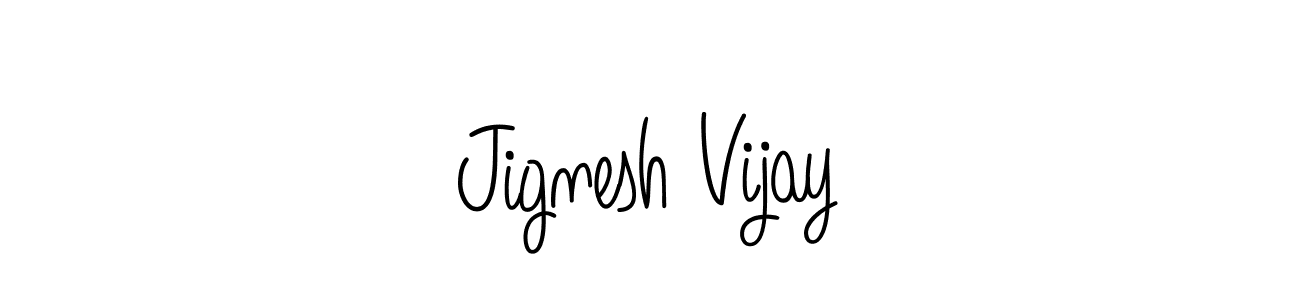 How to Draw Jignesh Vijay signature style? Angelique-Rose-font-FFP is a latest design signature styles for name Jignesh Vijay. Jignesh Vijay signature style 5 images and pictures png