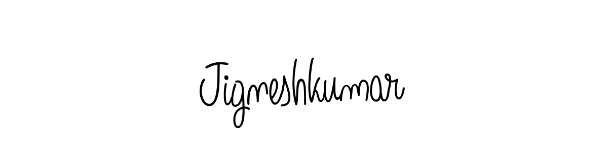 The best way (Angelique-Rose-font-FFP) to make a short signature is to pick only two or three words in your name. The name Jigneshkumar include a total of six letters. For converting this name. Jigneshkumar signature style 5 images and pictures png