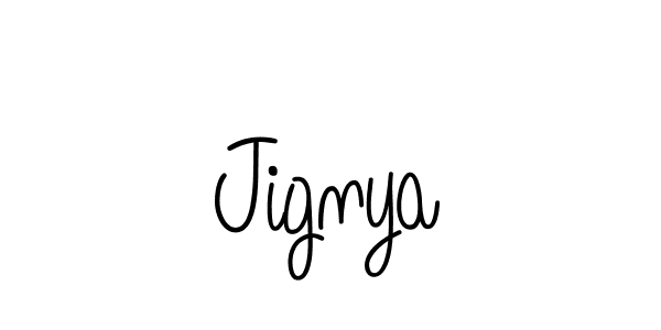 Make a beautiful signature design for name Jignya. With this signature (Angelique-Rose-font-FFP) style, you can create a handwritten signature for free. Jignya signature style 5 images and pictures png