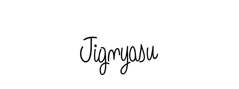 How to make Jignyasu name signature. Use Angelique-Rose-font-FFP style for creating short signs online. This is the latest handwritten sign. Jignyasu signature style 5 images and pictures png