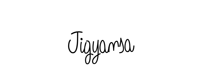 Create a beautiful signature design for name Jigyansa. With this signature (Angelique-Rose-font-FFP) fonts, you can make a handwritten signature for free. Jigyansa signature style 5 images and pictures png