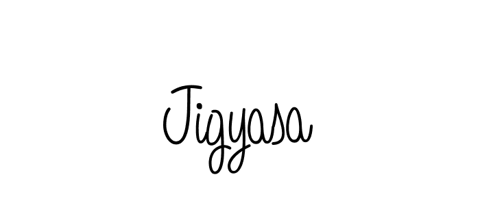 Create a beautiful signature design for name Jigyasa. With this signature (Angelique-Rose-font-FFP) fonts, you can make a handwritten signature for free. Jigyasa signature style 5 images and pictures png