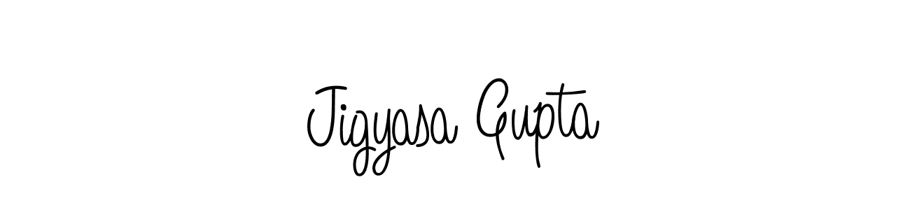 How to make Jigyasa Gupta name signature. Use Angelique-Rose-font-FFP style for creating short signs online. This is the latest handwritten sign. Jigyasa Gupta signature style 5 images and pictures png