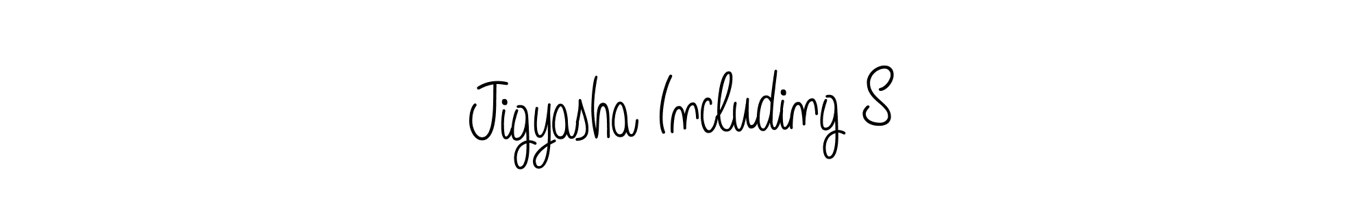 Create a beautiful signature design for name Jigyasha Including S. With this signature (Angelique-Rose-font-FFP) fonts, you can make a handwritten signature for free. Jigyasha Including S signature style 5 images and pictures png