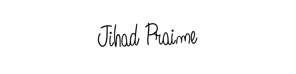 Make a beautiful signature design for name Jihad Praime. With this signature (Angelique-Rose-font-FFP) style, you can create a handwritten signature for free. Jihad Praime signature style 5 images and pictures png